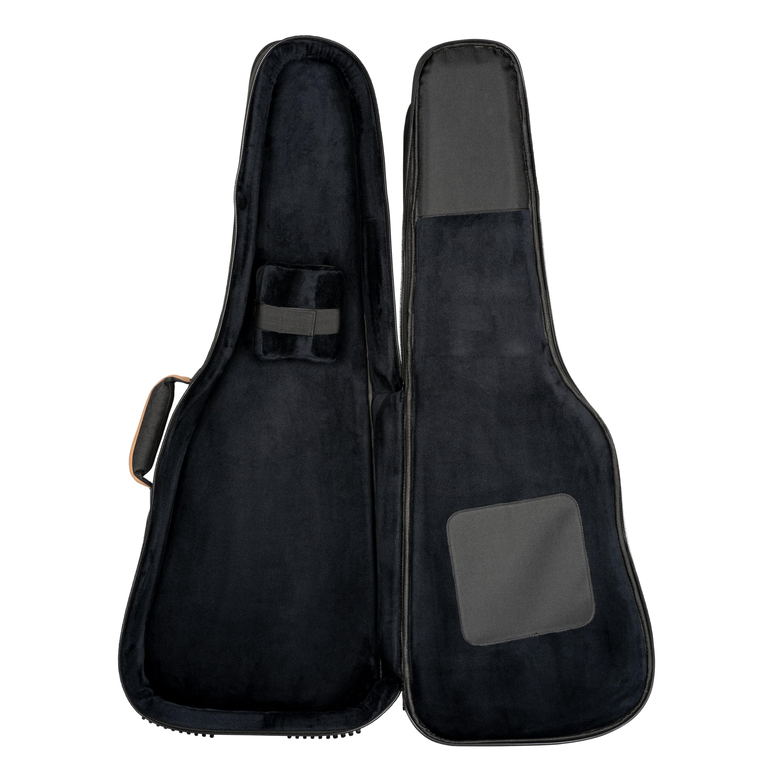 Ortega Guitars Deluxe Guitar Gigbag - E-Gitarren Tasche - Höhe 102 cm - Breite 35 cm - Baumwolle, Schwarz (OGBEG-DLX-BK)