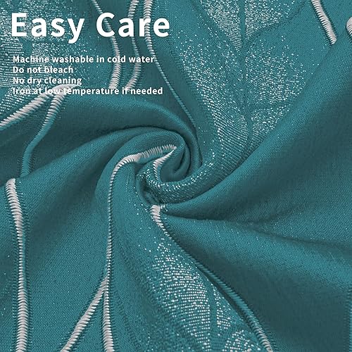 Miniatura 9 de Easy-Going Cortina jacquard 3D 100  opaca elegante cortina de ventana con bloqueo de luz para sala de estar lujosa cortina gruesa con reducción de