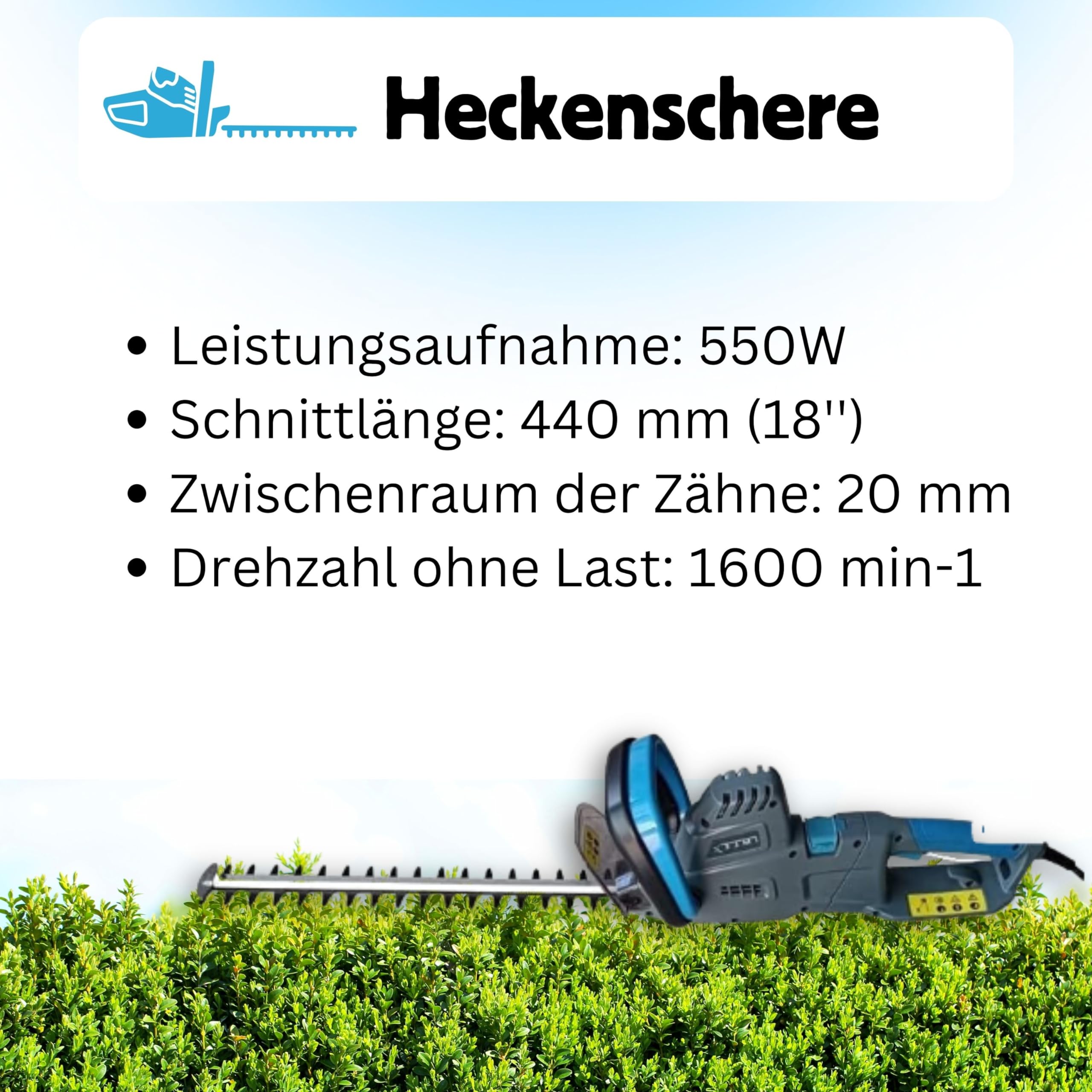 IMLEX Multi-Kombi-Garten-Set 5in1 Heckenschere Rasentrimmer Kettensäge mit Teleskopstab und Verstellbarer Schnittwinkel