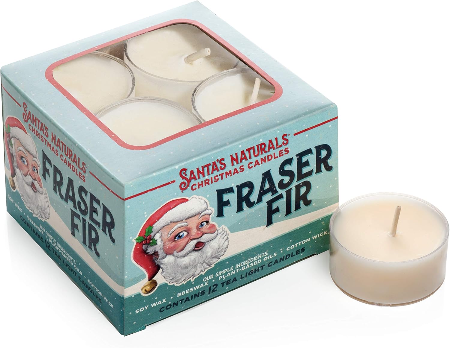 Santa's Naturals Fraser Fir Christmas Tea Light Candles