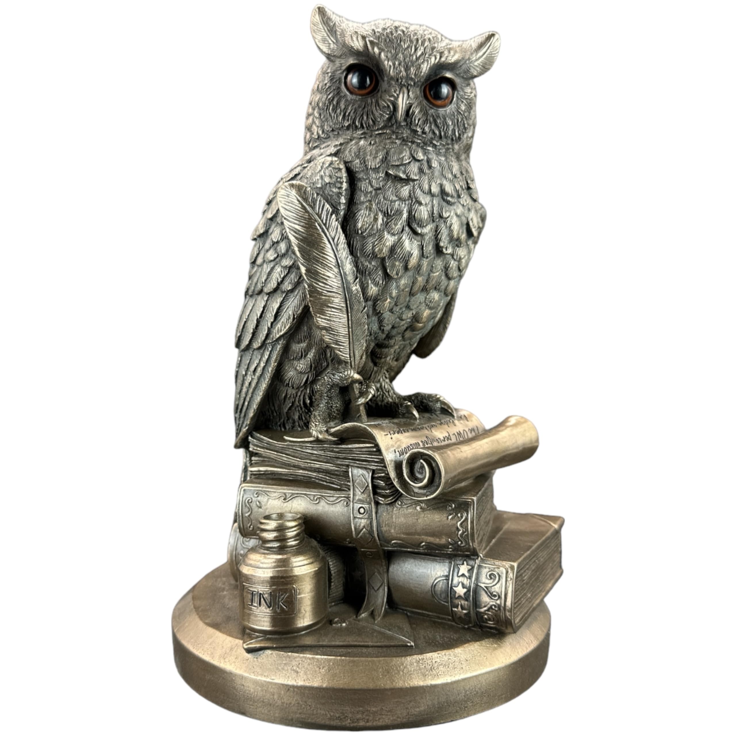 57 SPECIAL REPLICAS Rzeźba dekoracyjna ogromna sowa mądrości na książkach figurka z brązu jako prezent do salonu, dekoracja figurki, dekoracja