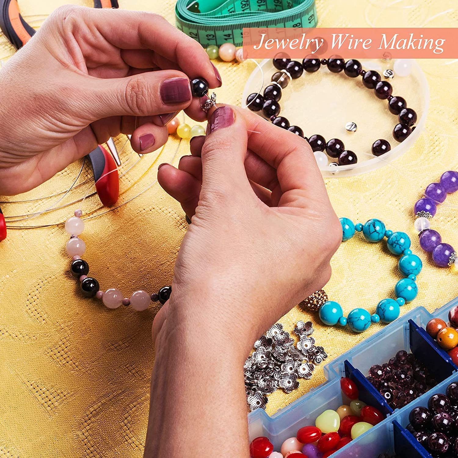 Rotolo Di Filo Intrecciato Iplusmile Per Perline E Braccialetti – Corda Flessibile In PET E Poliestere, Lunga 20 M, Ideale Per Gioielli Fai-da-Te E Progetti Creativi