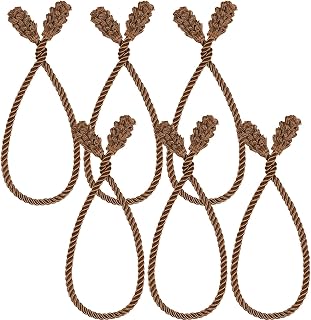 Shappy Christmas Garland Ties Banister Ties Christmas Decorative Twist Ties Reusable and Flexible Twist Ties for Garland, Garland Ties for Banister Home Decoration(Brown,6 Pieces)