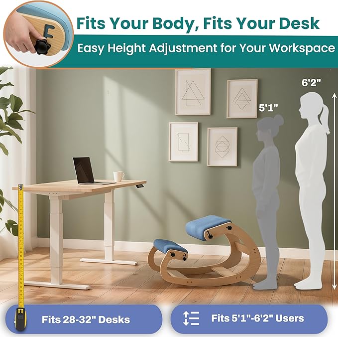 Silla De Oficina Ergonomica Sin Apoyabrazos Color Celeste miniatura 3