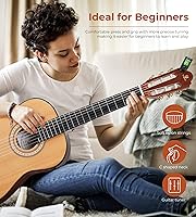 Vista 4 de Guitarra Clásica 36" 3/4 Estilo Español Guitarra Clásica, Guitarra de Cuerdas de Nylon de 36 Pulgadas Ideal para Principiantes Adolescentes Adultos