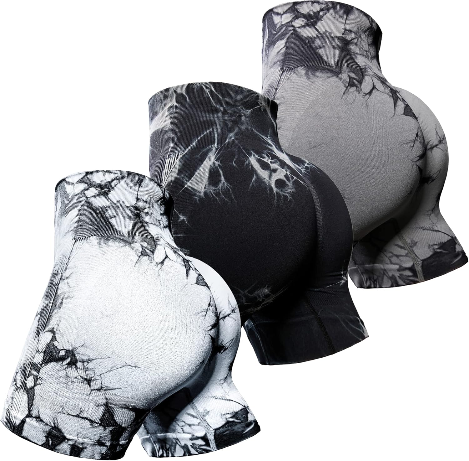 OVESPORT Workout Shorts for Women Scrunch Butt Lifting High Waisted Yoga Gym Seamless Booty Biker Shorts