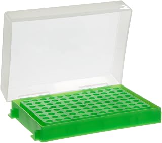 Heathrow Scientific HD23461D Polypropylene PCR Rack, 96 Well, Green (Pack of 5)