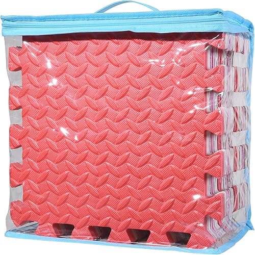 Miniatura 47 de Tapete de juego de espuma para bebé, tapete entrelazado de 0.4 pulgadas de grosor con colores sólidos, tapete de juego suave y no tóxico, tapete