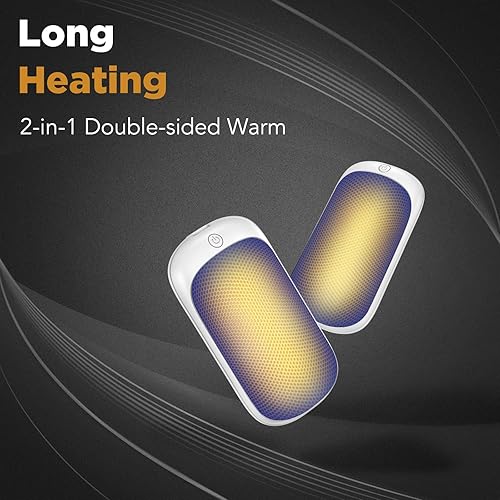 Miniatura 4 de 2 Pack Hand Warmers Rechargeable, Portable Electric Hand Warmers Reusable, USB 2 in 1 Handwarmers, OutdoorIndoorWarm Gifts for Men Women Kids