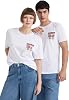 DeFacto Valentines Day Unisex Short Sleeve T-Shirt Unisex Adult White