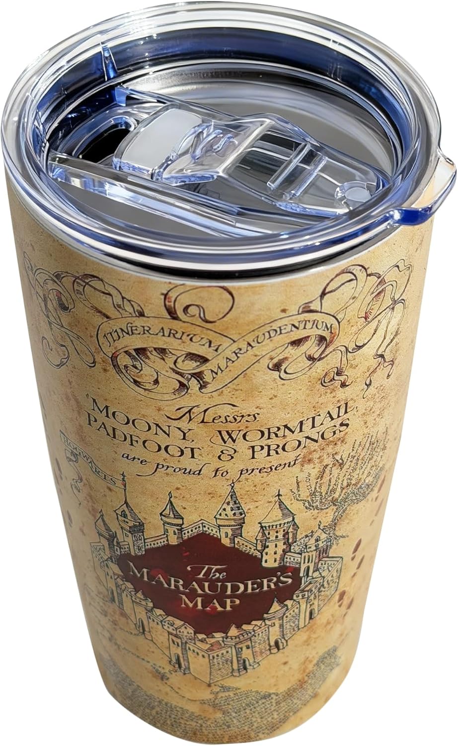 20 oz Tumbler with Lid, Insulated Stainless Steel Travel Mug, Wizard Magic Map Cup - Image 3