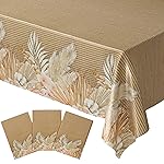 Blue Orchards Bohemian Table Cover (Pack of 3) - 54x108 XL - Boho Chic Party, Rustic and Eclectic Theme Decorations, Floral Baby Shower, Bohemian Party Decorations