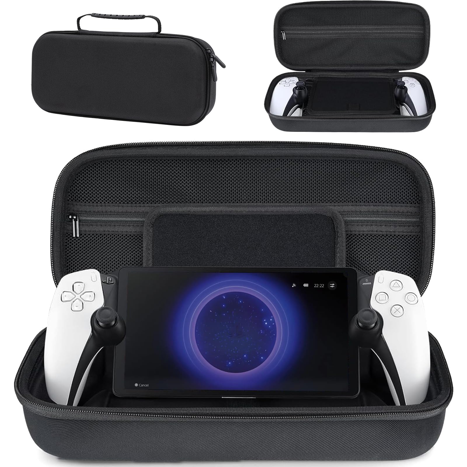 Bafiwu Funda Compatible con Playstation Portal, Estuche de Transporte Compatible con PS Portal, Protección para Viajes y Almacenamiento Compatible con Ps5 Portal (Negro)