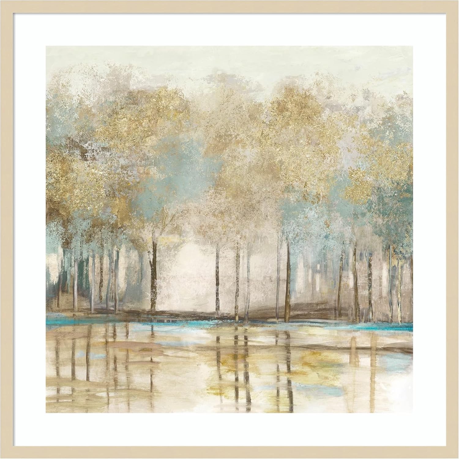 Amanti Art Framed Wall Art Print 33x33 Woodlot I (Trees) by Allison Pearce, Abstract Wall Art, Modern Contemporary Decor, Large Poster Painting Artwork for Living Room, Bedroom, Bathroom, Kitchen,