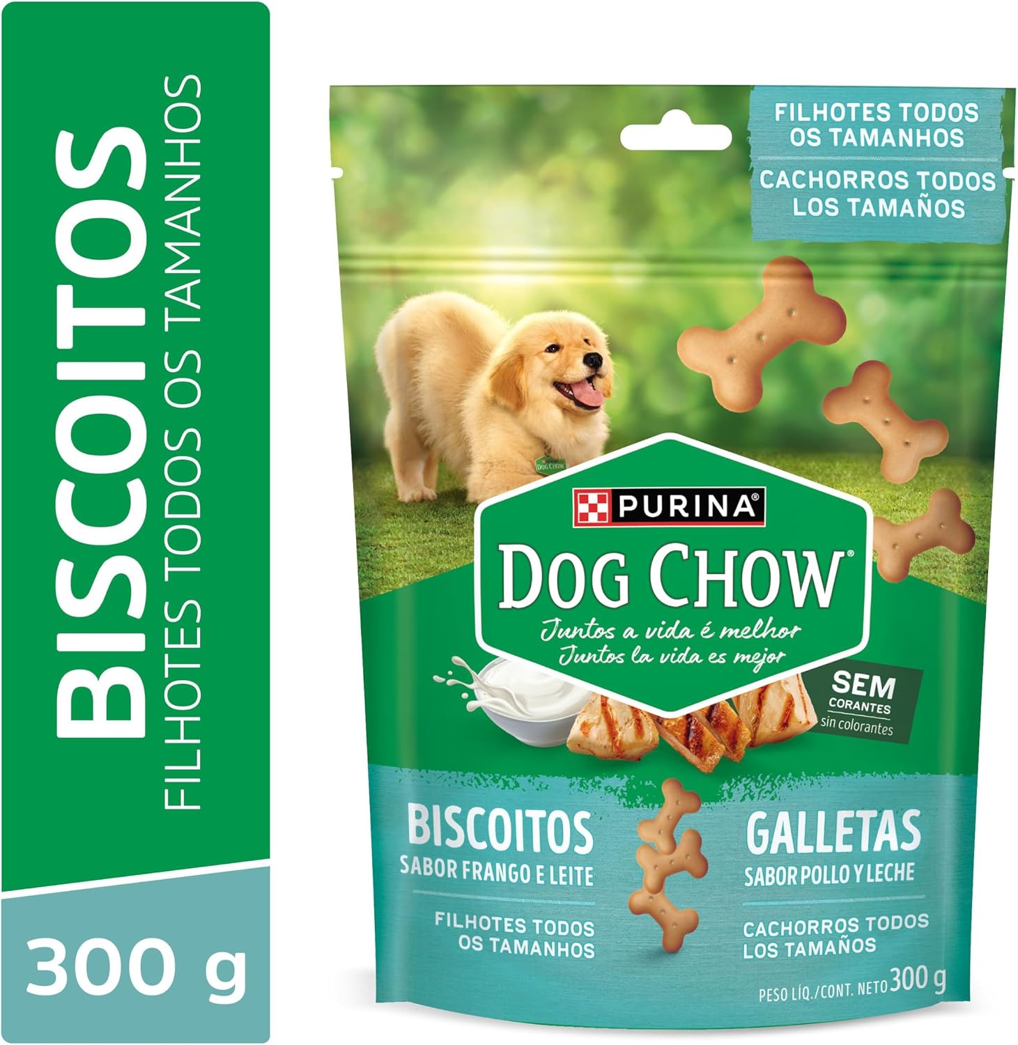 DOG CHOW Biscoitos Frango & Leite Filhotes 300g