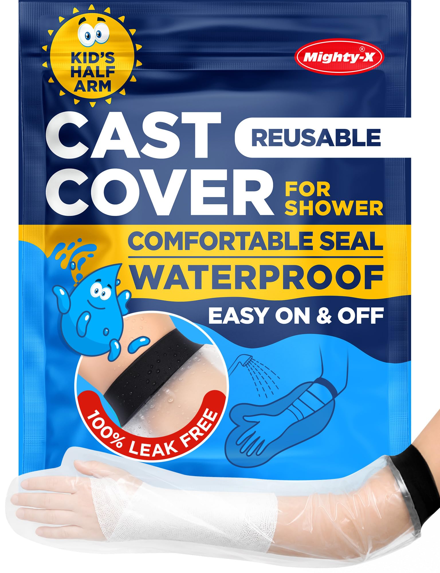 Photo 1 of 100% Waterproof Cast Covers for Shower Arm Kids — Reusable Cast Protector