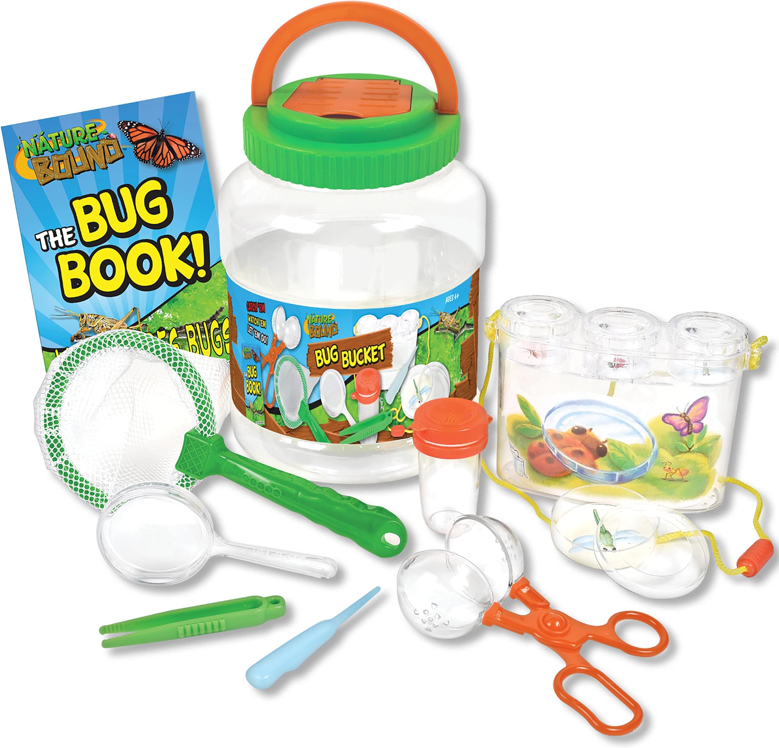Nature Bound NB535 Bug Catcher with Habitat Bucket and 7 Piece Nature Exploration Set, Green