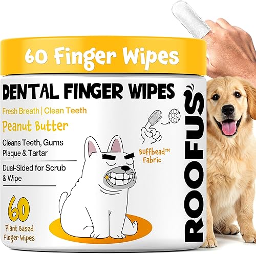 Miniatura 10 de Toallitas de limpieza de dientes de perro, 60 paquetes, toallitas dentales para reducir la placa y el sarro para perros y gatos, toallitas dentales