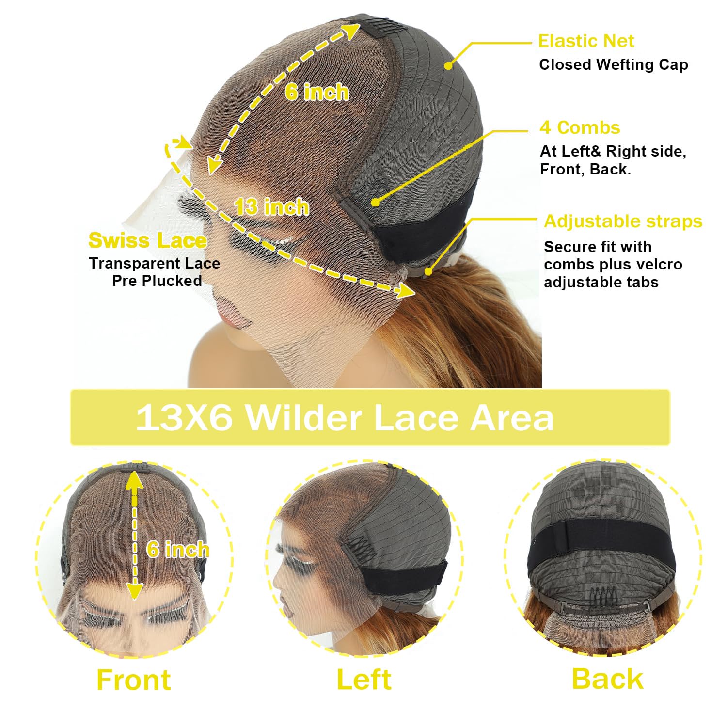 Highlight Wig Human Hair 4/27 Deep Wave Lace Front Wigs Human Hair Pre Plucked 13x6 HD Transparent Wigs Human Hair 200% Density Curly Wig Glueless Wigs Human Hair for Women 24 Inch