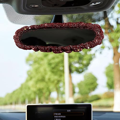 Bling - Espejo retrovisor de automóvil, protector de espejo retrovisor de automóvil de felpa elástica, banda elástica para espejo retrovisor de