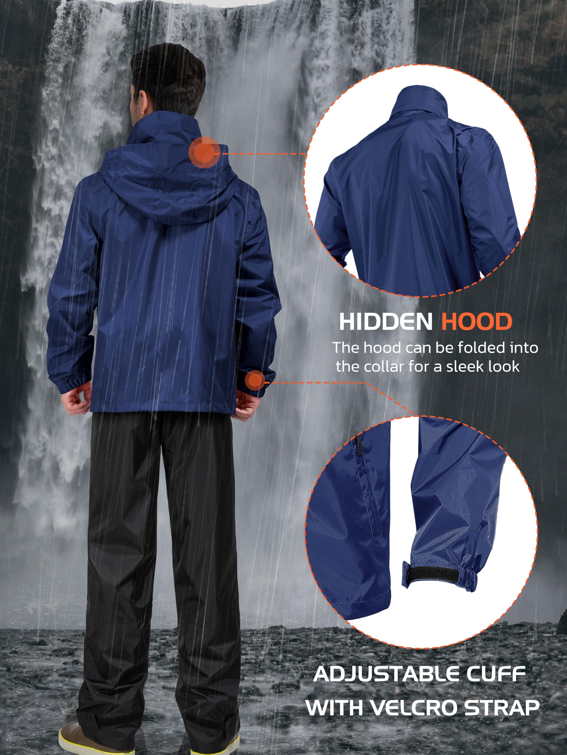 Rodeel Traje impermeable de pesca para hombre (chaqueta y pantalón)