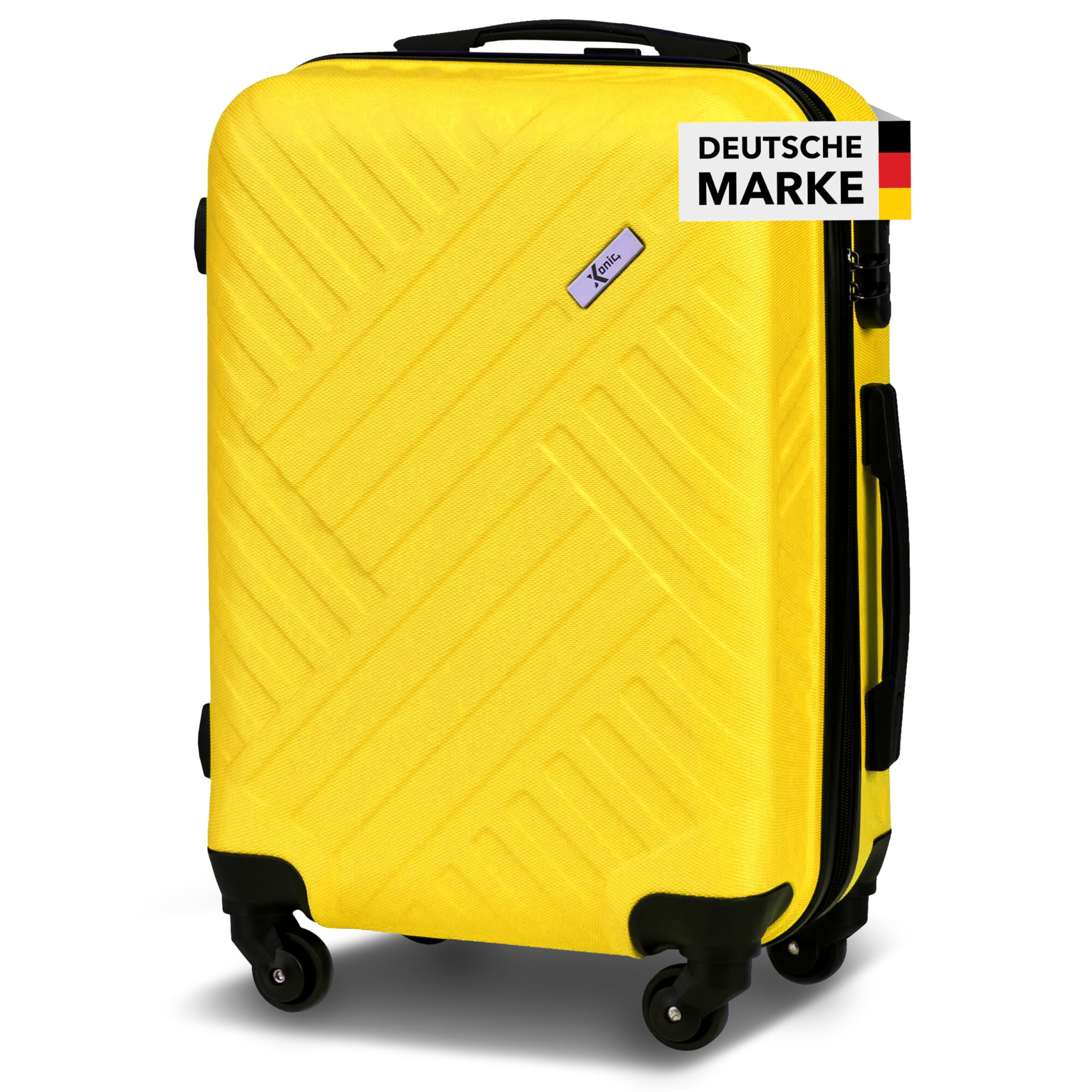 Xonic Design Reisekoffer mit Rollen– ABS Hartschalenkoffer 360° Leichtlauf-Rollen – hochwertige Koffer Trolleys Zahlenschloss in M, L, XL oder Set –Handgepäck Koffer, Suitcase