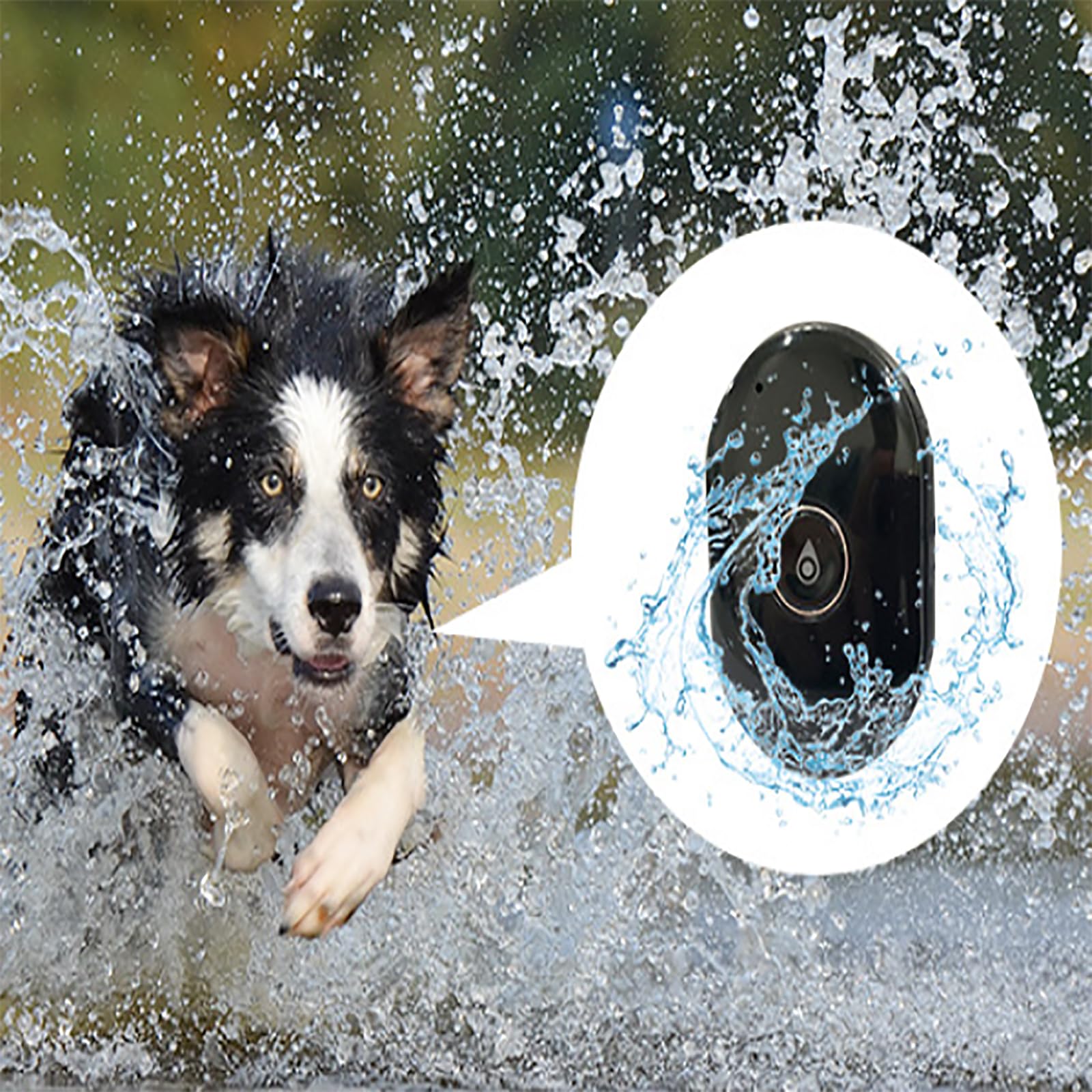 ERICAT Rastreador De Mascotas, Localizador De Mascotas con Collar, Diseño a Prueba De Agua Y Polvo, Ubicación GPS Precisa, Distancia Inalámbrica De 10 M, Búsqueda con, para Niños, Mascotas, Equipaje