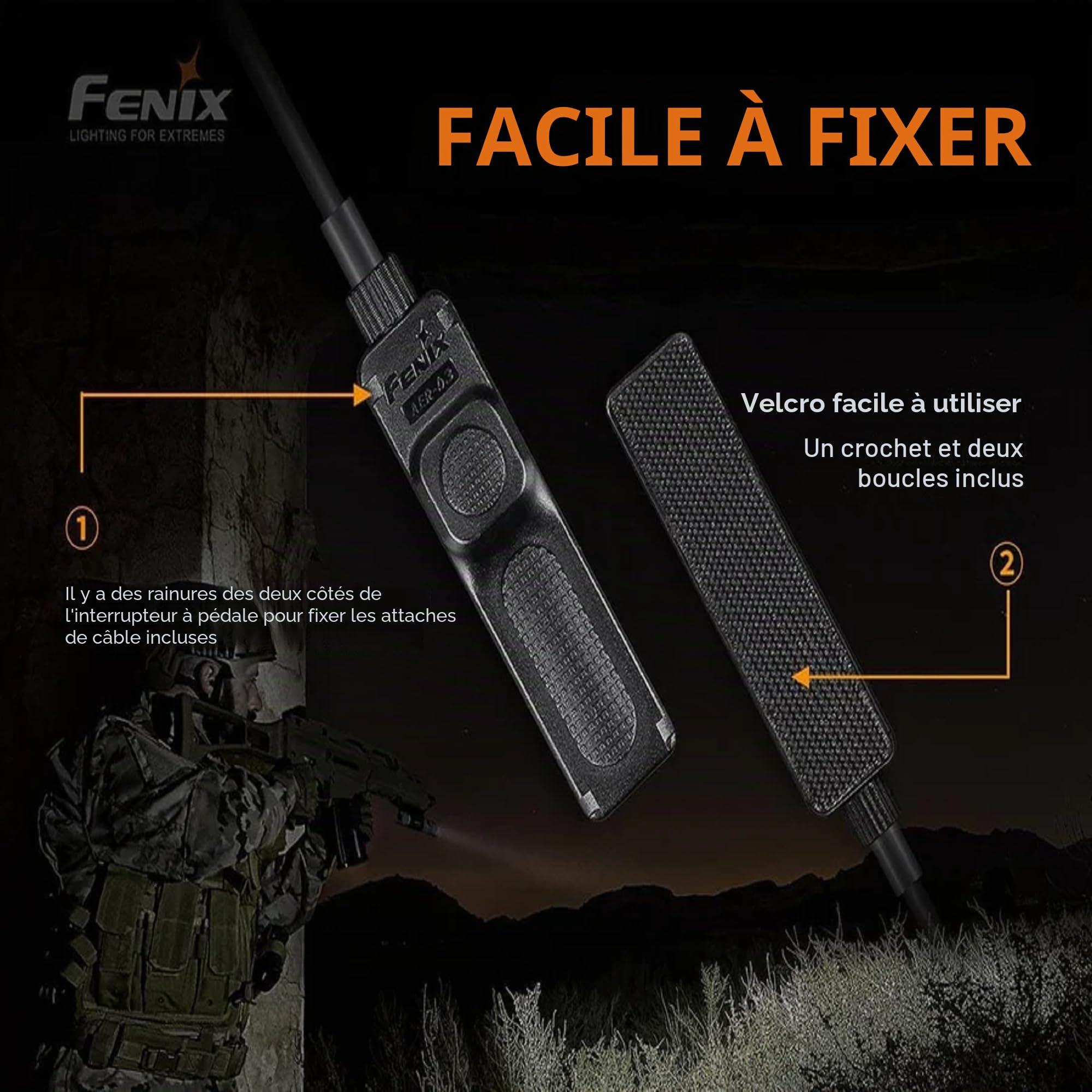 fenix Mixte Aer-03 V2.0 Remote Switch For Tk16, Tk20r, Tk32, Tk25 Series Interrupteur distance, Noir, Taille unique EU