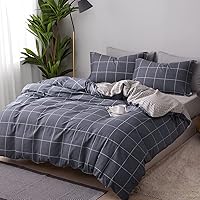 Vista 87 de SAPHREAS Juego de funda de edredón, 100% algodón extrasuave, tamaño individual, lavanda, 2 piezas, 1 funda de edredón de 68 x 90 pulgadas con Crema