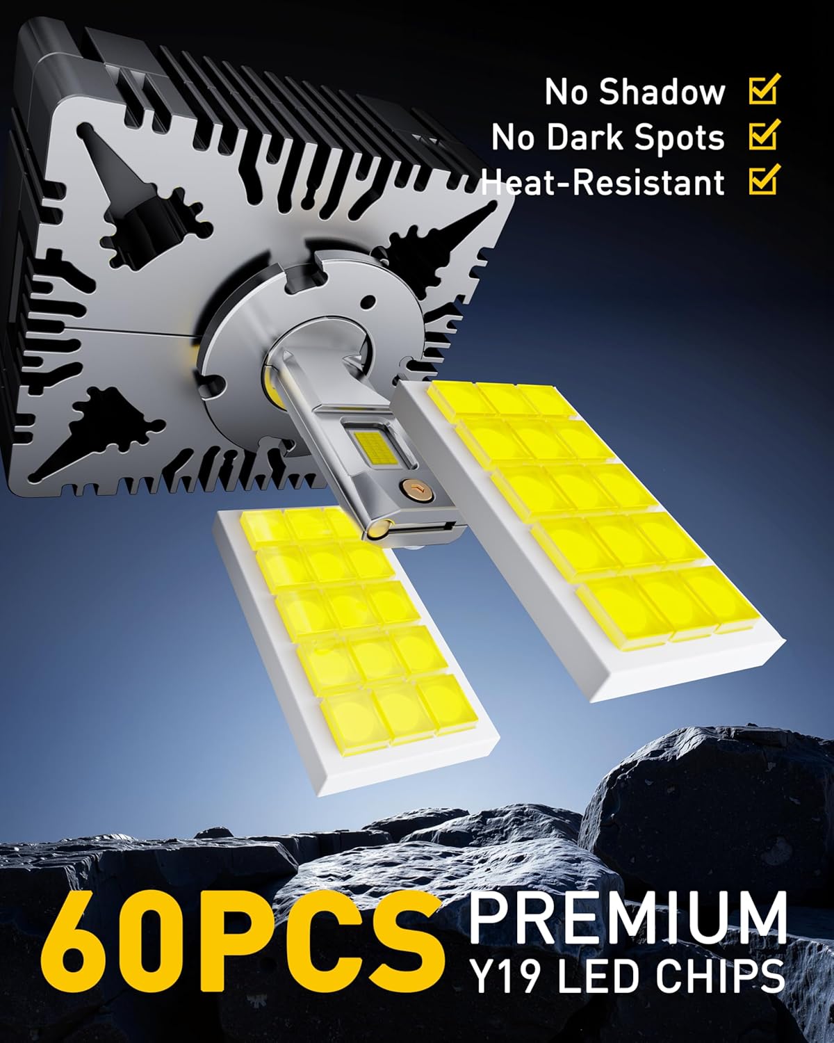 AUXITO D5S Bulbs, 30000LM 6500K Cool White, Direct Replacement D5S Light Bulbs with Cooling Fan, Plug and Play CANbus Ready No Flicker, Pack of 2