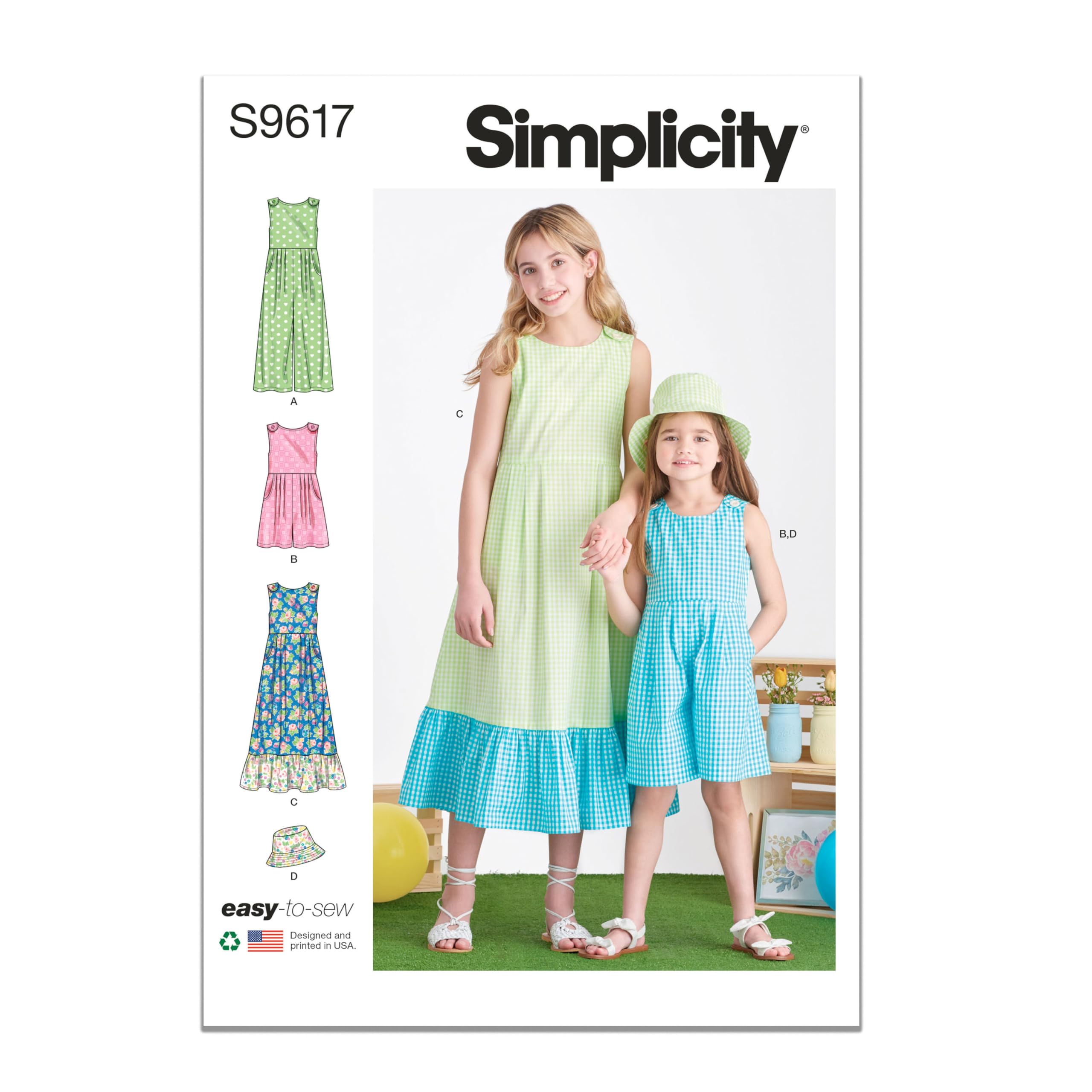Robe fille haut de gamme à coudre avec le patron Simplicity SS9617HH