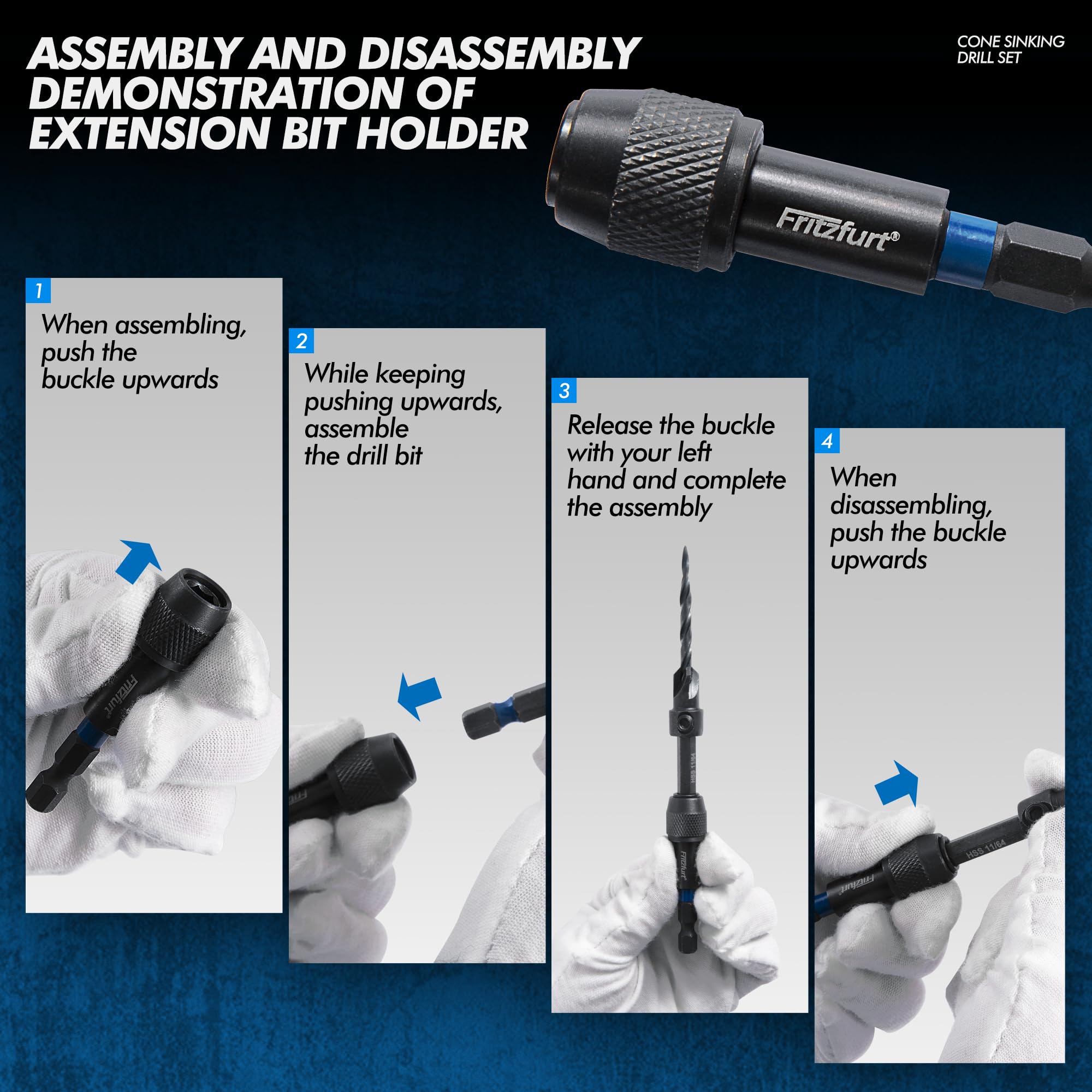Countersink Drill Bit Set - 15 Piece Woodworking Tool -5 Countersink Drill Bit Set - 15 Piece Woodworking Tool -5
