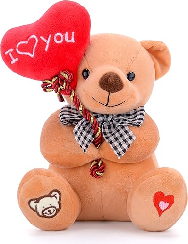 Miniatura 9 de Gloveleya I Love You - Oso de peluche de peluche con corazón regalo de 6 pulgadas con caja