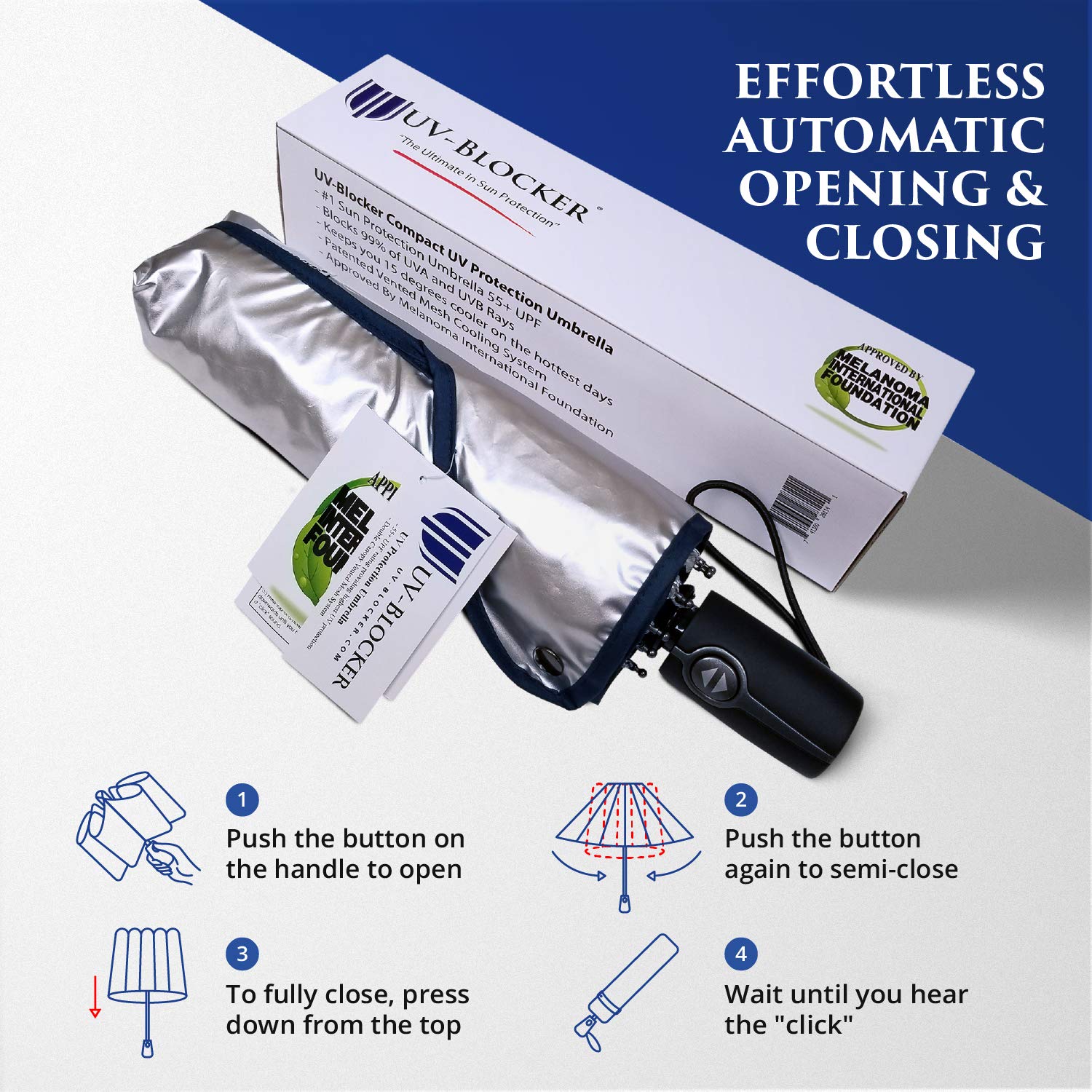 UVBlocking Compact Sun Protection UV Umbrella Handheld Portable