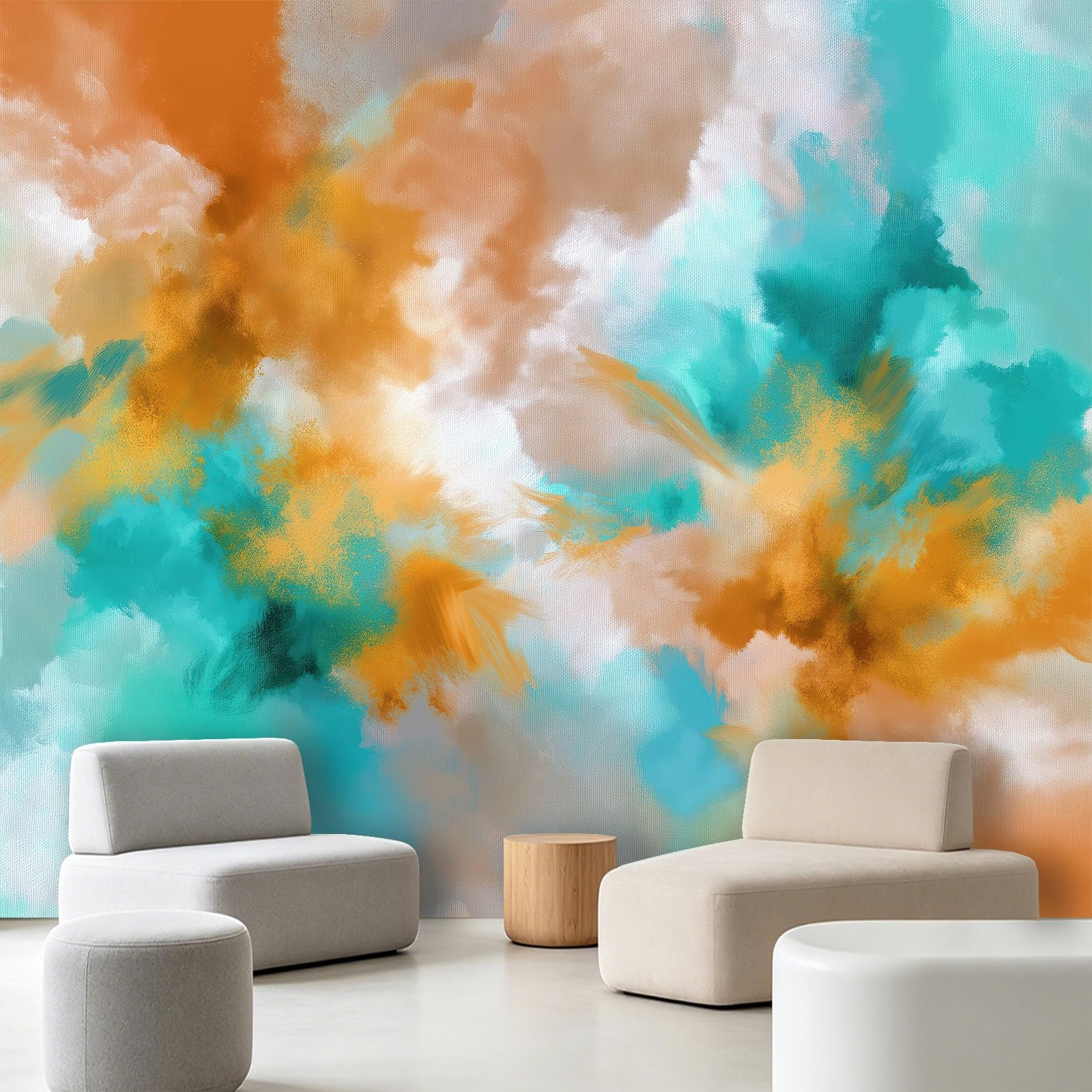 WTD - Papel pintado fotográfico (fieltro, 300 x 210 cm), diseño de textura líquida