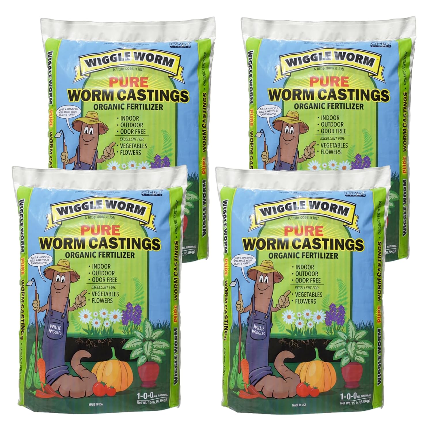 Wiggle Worm 100% Pure Worm Castings Fertilizer (15-lb) – OMRI-Listed