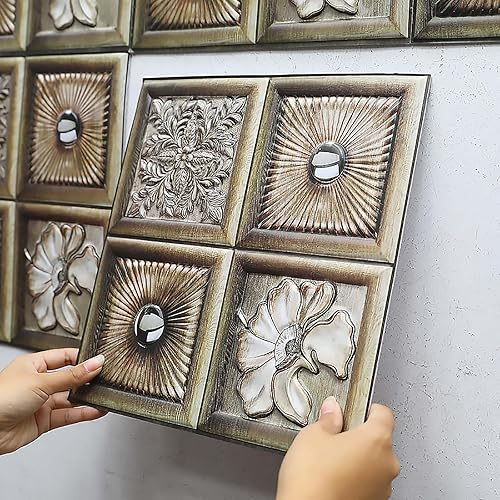 Miniatura 7 de 30 paneles de pared 3D para despegar y pegar, azulejos de pared de PVC, papel tapiz de ladrillo europeo retro para decoración de pared interior,
