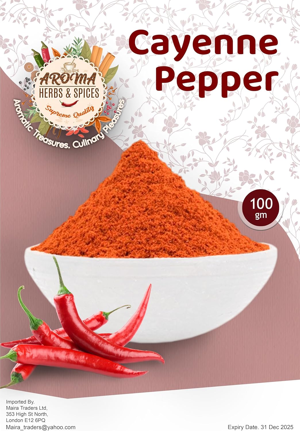 Cayenne Pepper 100gm Hot and Fiery Cayenne Chilli Powder Ground Cayenne Chilli Powder