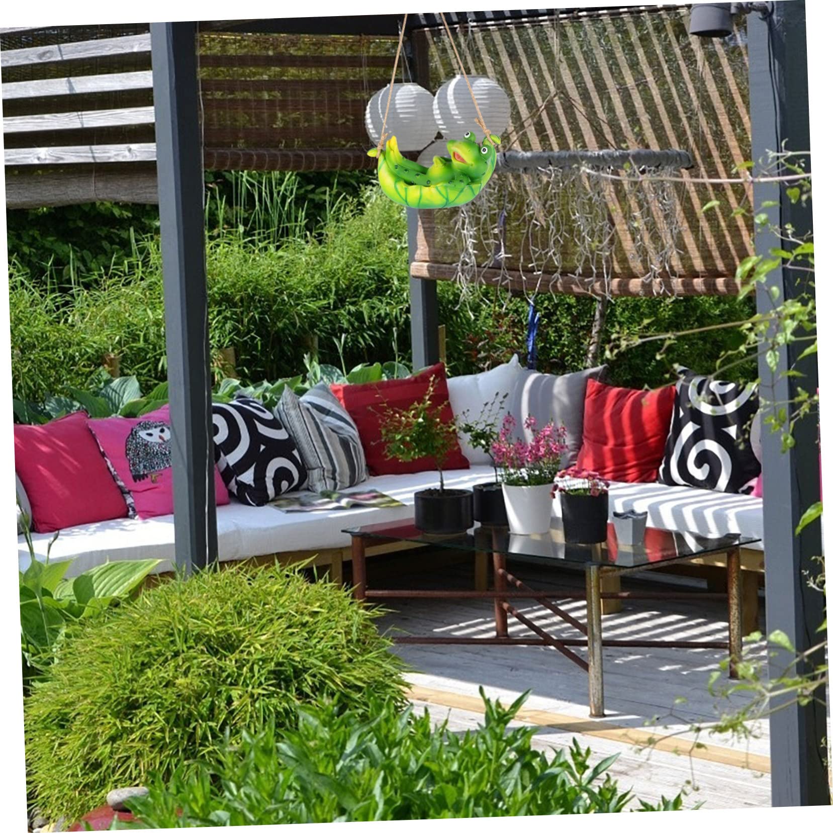 TOYANDONA 2stücke Hängende Frösche Deko Lustige Gartenornamente Für Innen Und Außenbereich Dekoration Für Garten Und Balkon Nicht Verblassend Für Gartenliebhaber