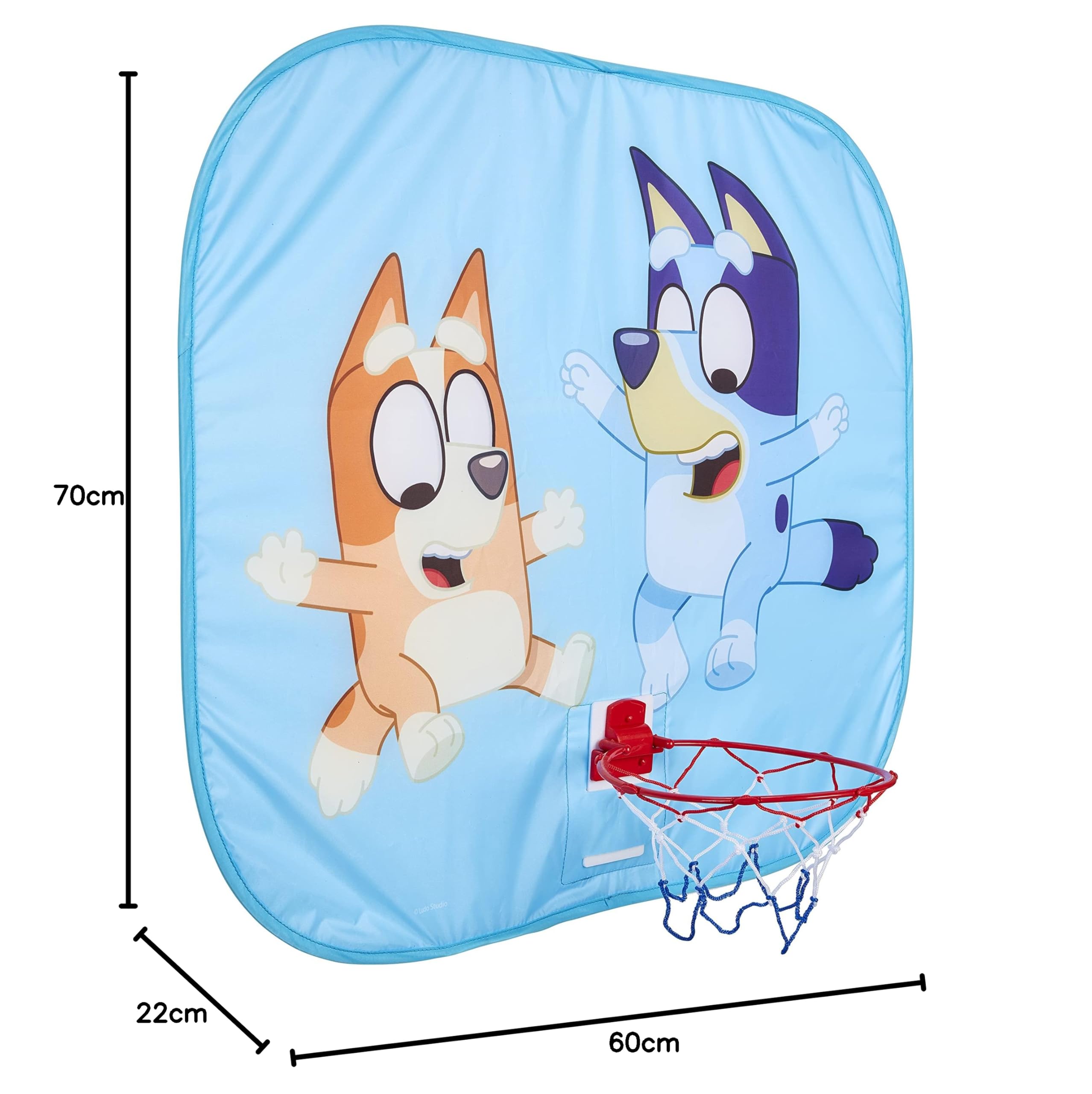 Bluey Juego de Aros de Baloncesto para niños con Baloncesto Inflable para Uso en Interiores y Exteriores