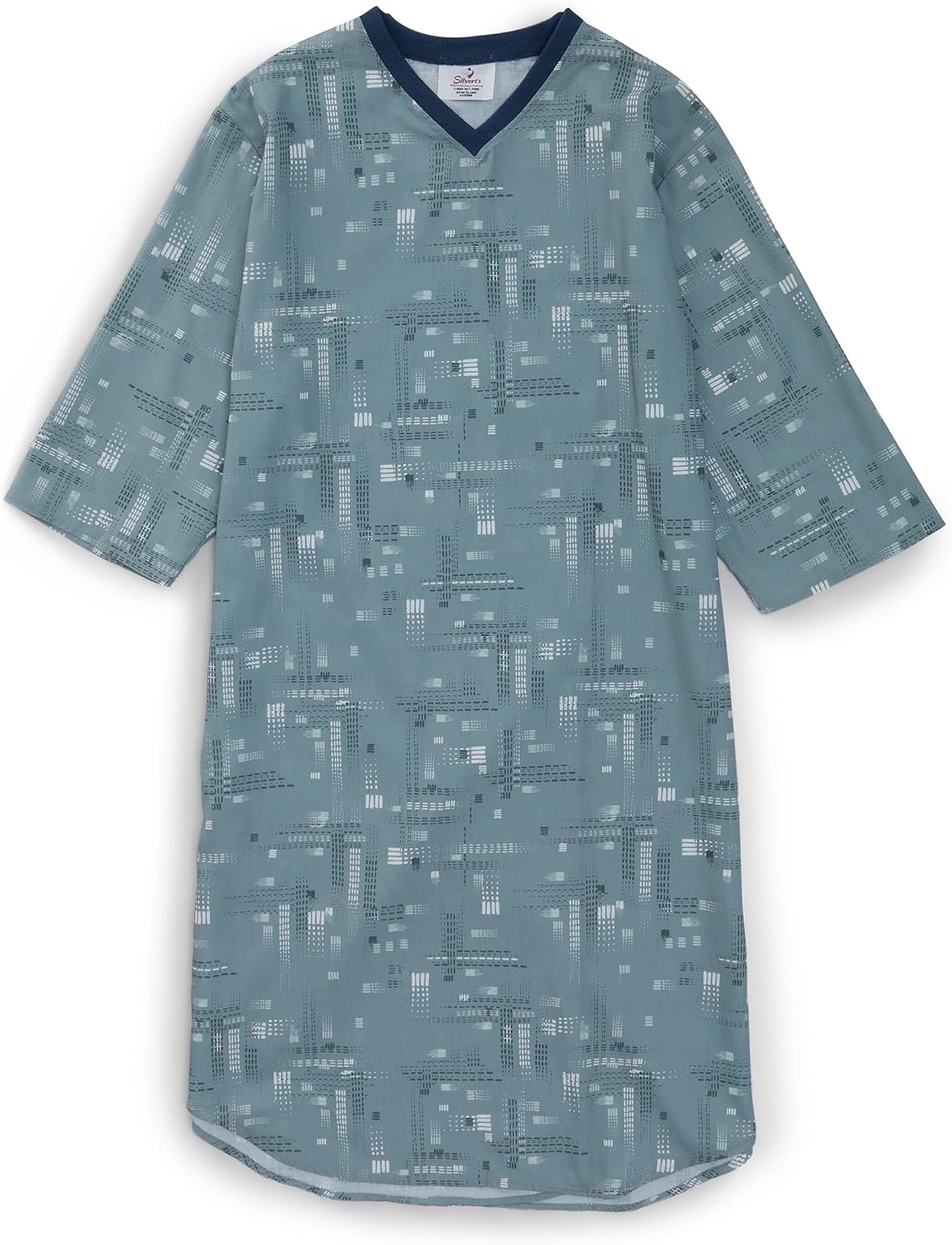 Silverts Mens Adaptive Nightgown – Open Back Cotton Hospital Sleepwear for Elderly – Nightshirt Top for Disabled Seniors Silverts Mens Adaptive Nightgown – Open Back Cotton Hospital Sleepwear for Elderly – Nightshirt Top for Disabled Seniors