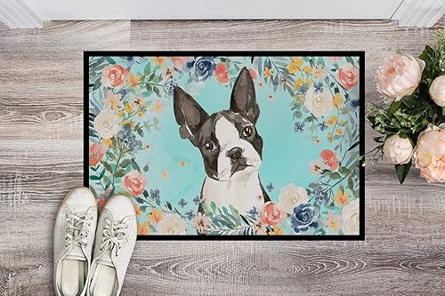 Miniatura 2 de Caroline's Treasures CK3433MAT - Tapete Boston Terrier de 18 x 27 pulgadas, para interiores y exteriores, para entrada, antideslizante, lavable, de