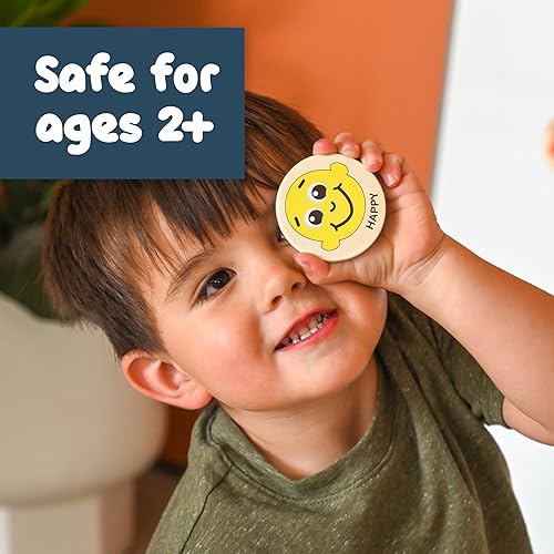 Miniatura 2 de SPARK & WOW Imanes de madera  Emociones  Juego de 20  Imanes para niños a partir de 2 años  Bonitos imanes de emoción para refrigeradores, pizarras