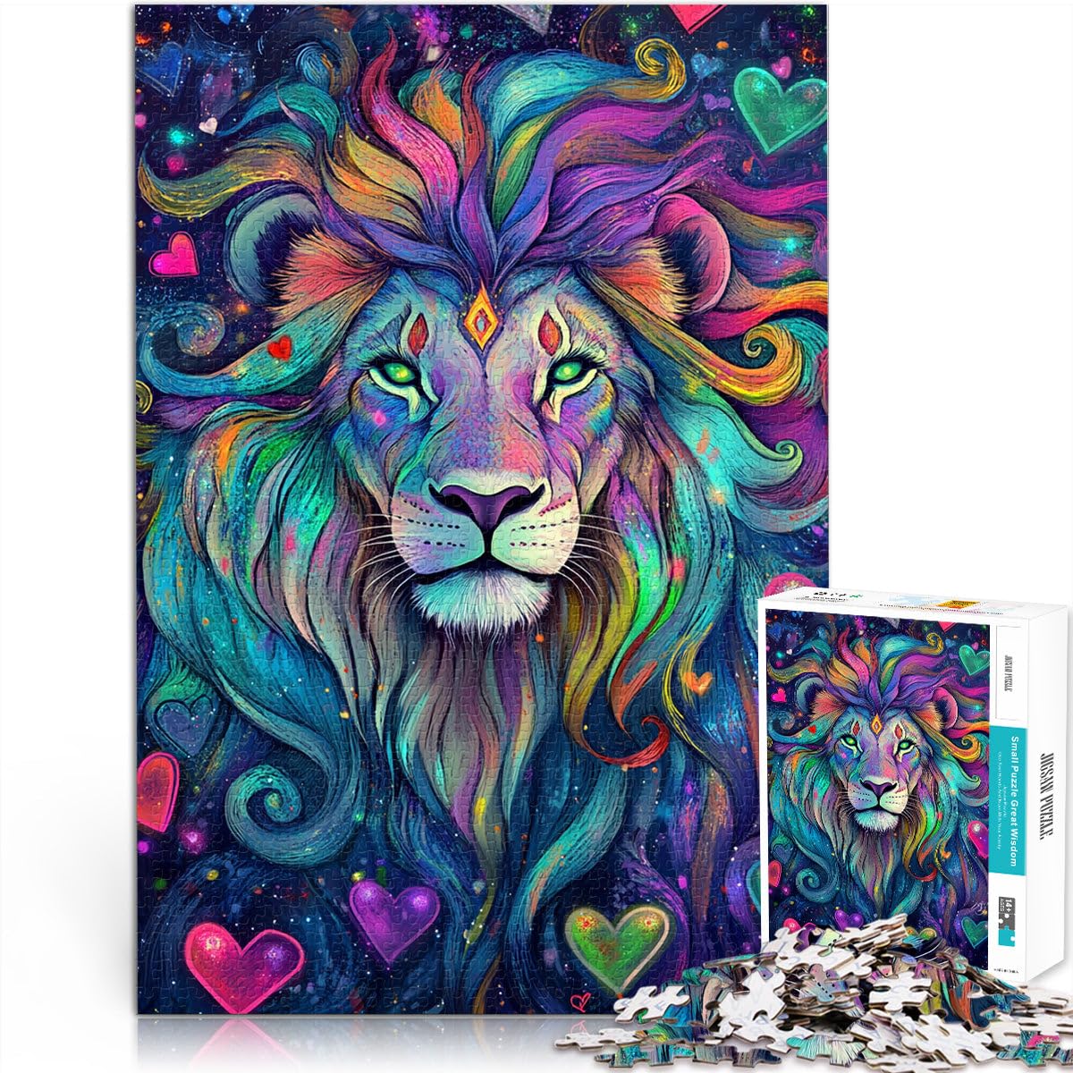 Puzzle for teenagers 1000 Pieces holy lion Educational Games 50x75cm is ideal as a gift for the whole family for for Age 14