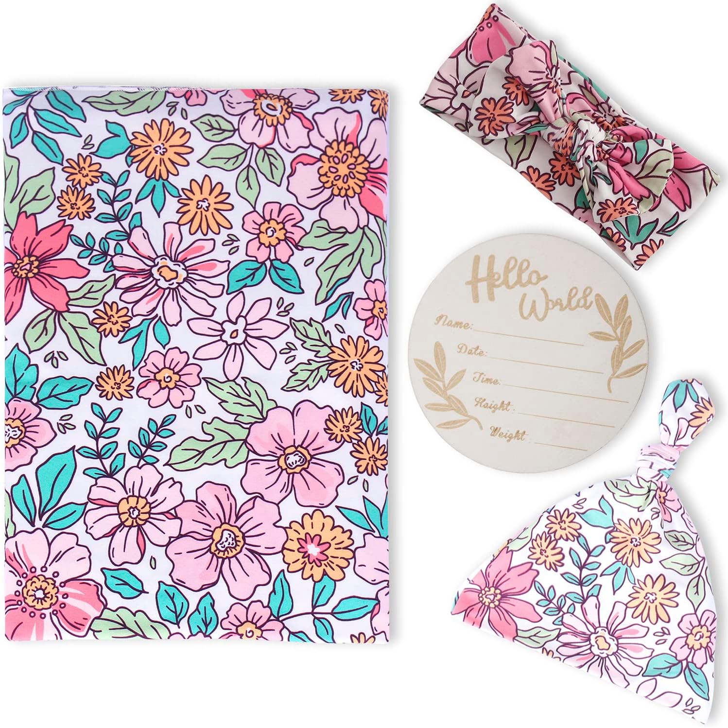 Kloovete Stretchy Swaddle Blanket for Newborns Baby Girl