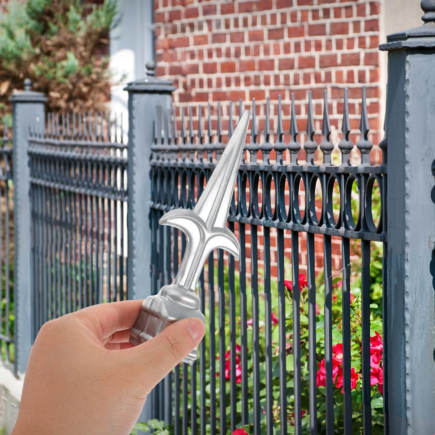 4pcs Iron Fence Finials for Gate and Handrail Decorative