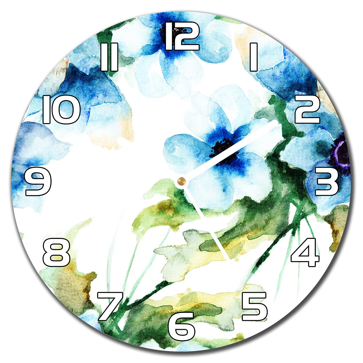 Horloge en verre moderne 30 cm avec impression de sécurité durable