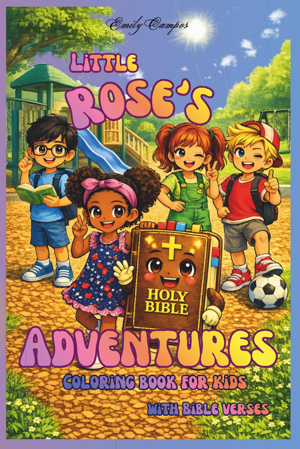 Little Rose's Adventures: Coloring Book for Kids with Bible Verses