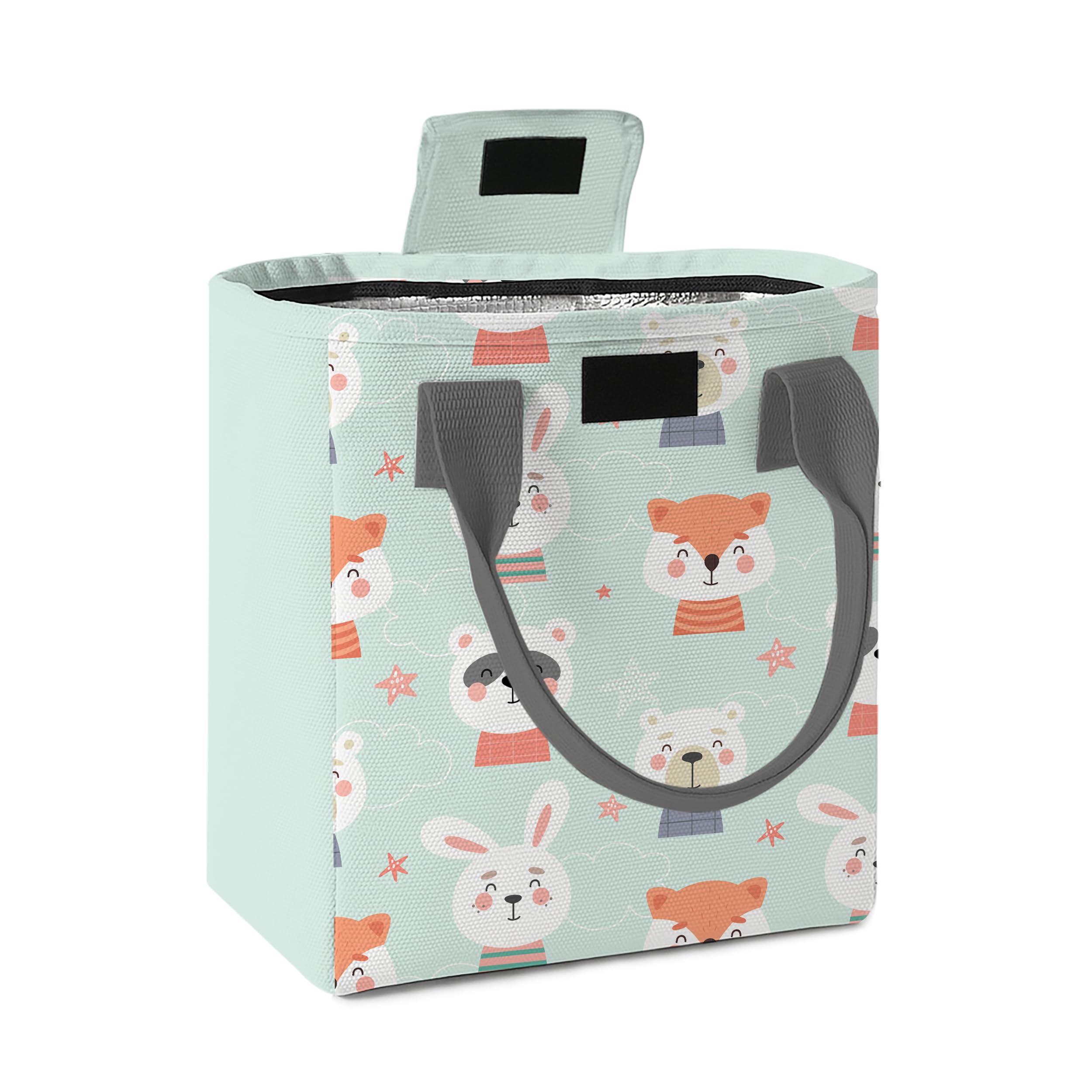 Purple Tree Insulated Lunch Bags - Bunny & Fox -3 Purple Tree Insulated Lunch Bags - Bunny & Fox -3