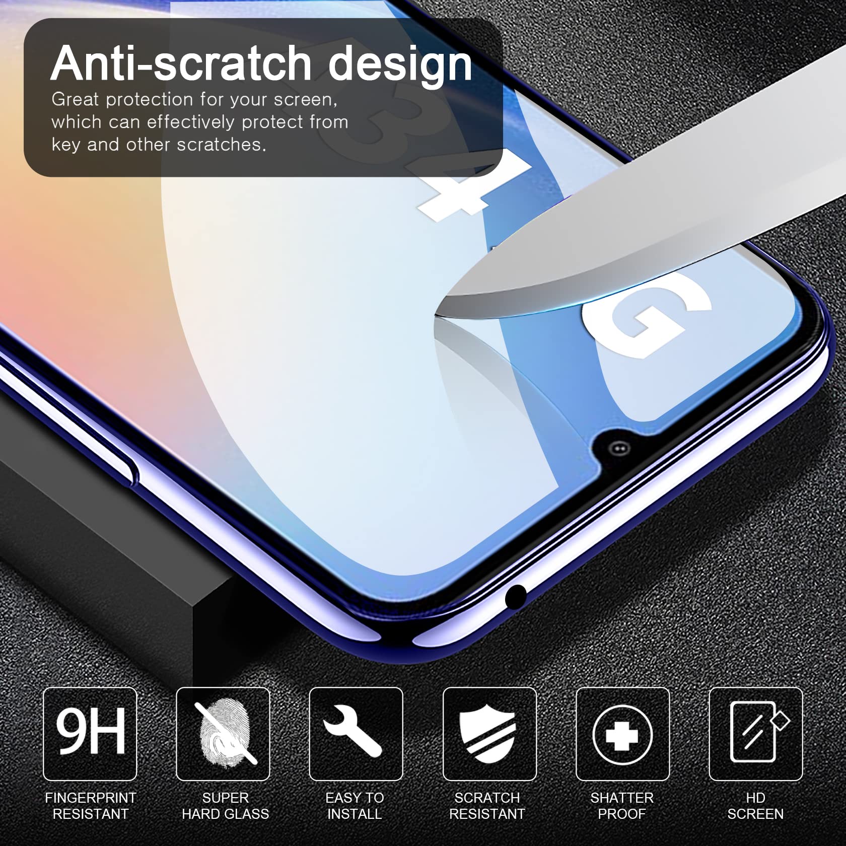 FLLAO Cover Compatibile con Samsung Galaxy A34 5G con 3 Pellicola Vetro Temperato, Custodia Trasparente Ultra Sottile Silicone TPU Morbido Case Protettivo Trasparente